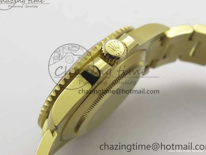 AAA Replica Watches Bracelet SA3135 3010 Black Diam Black Maker 1:1 Dial Bp 116618 Edition V on Ceramic 316L Submariner YG Supportive LN Best 0105